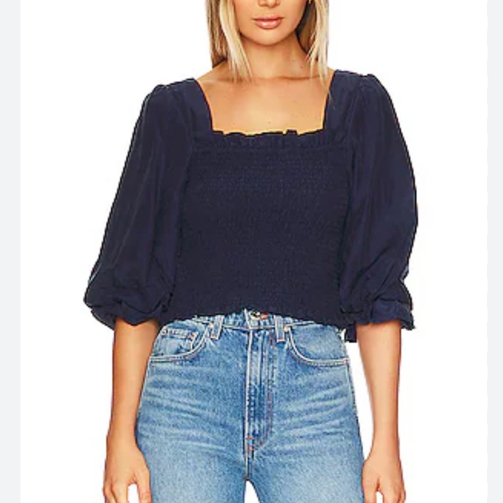 American Eagle Puff Sleeve Cottage Core Top